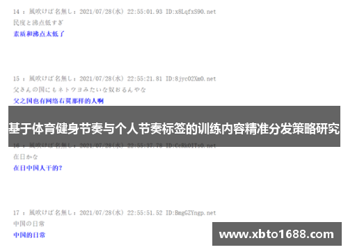 基于体育健身节奏与个人节奏标签的训练内容精准分发策略研究